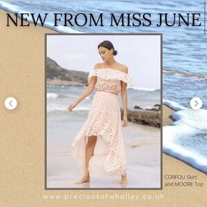 New CORFOU SKIRT BY MISS JUNE, eyelet maxi skirt  sz F